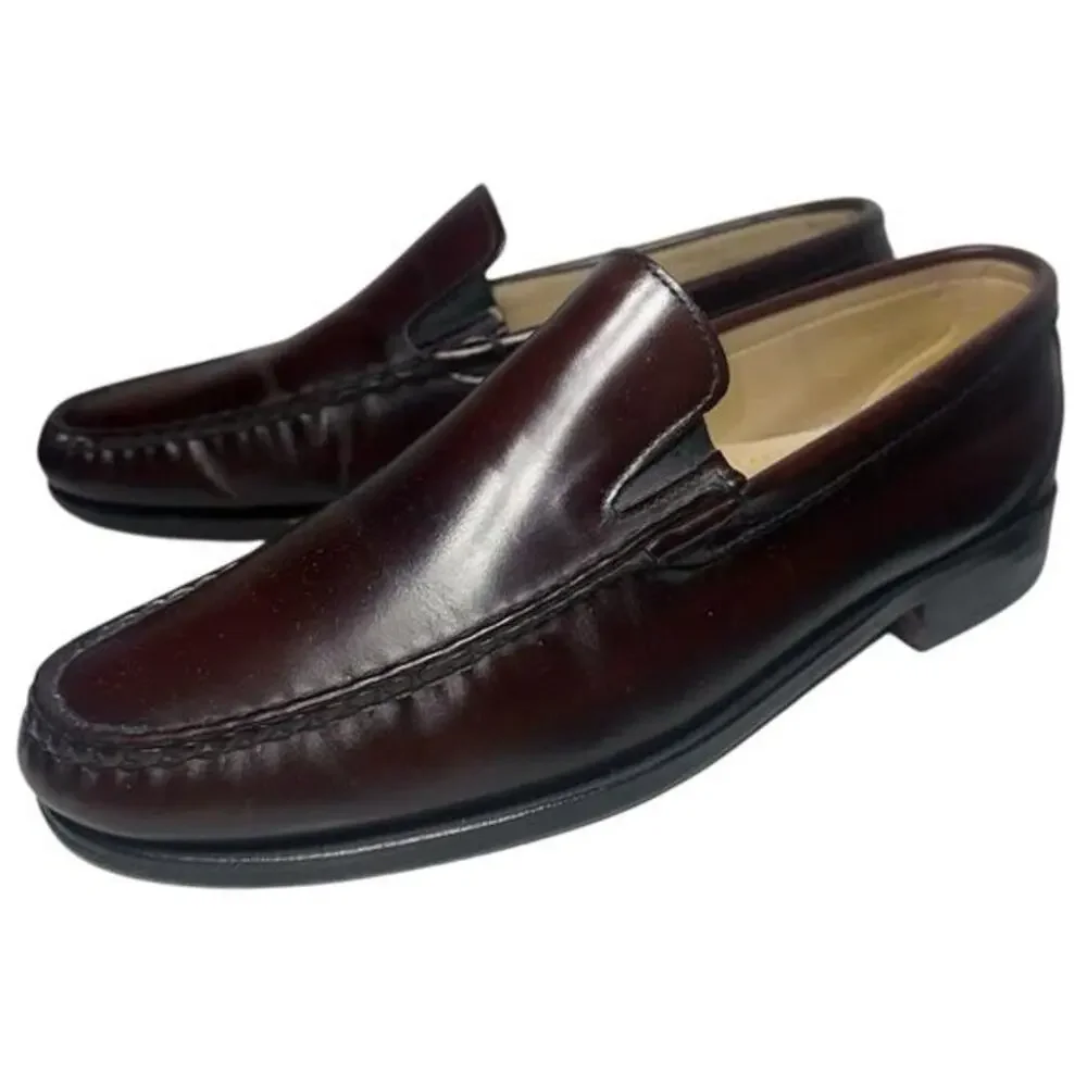 Allen Edmonds Men's Size 8.5 Dark Brown Leather Slip On Loafers